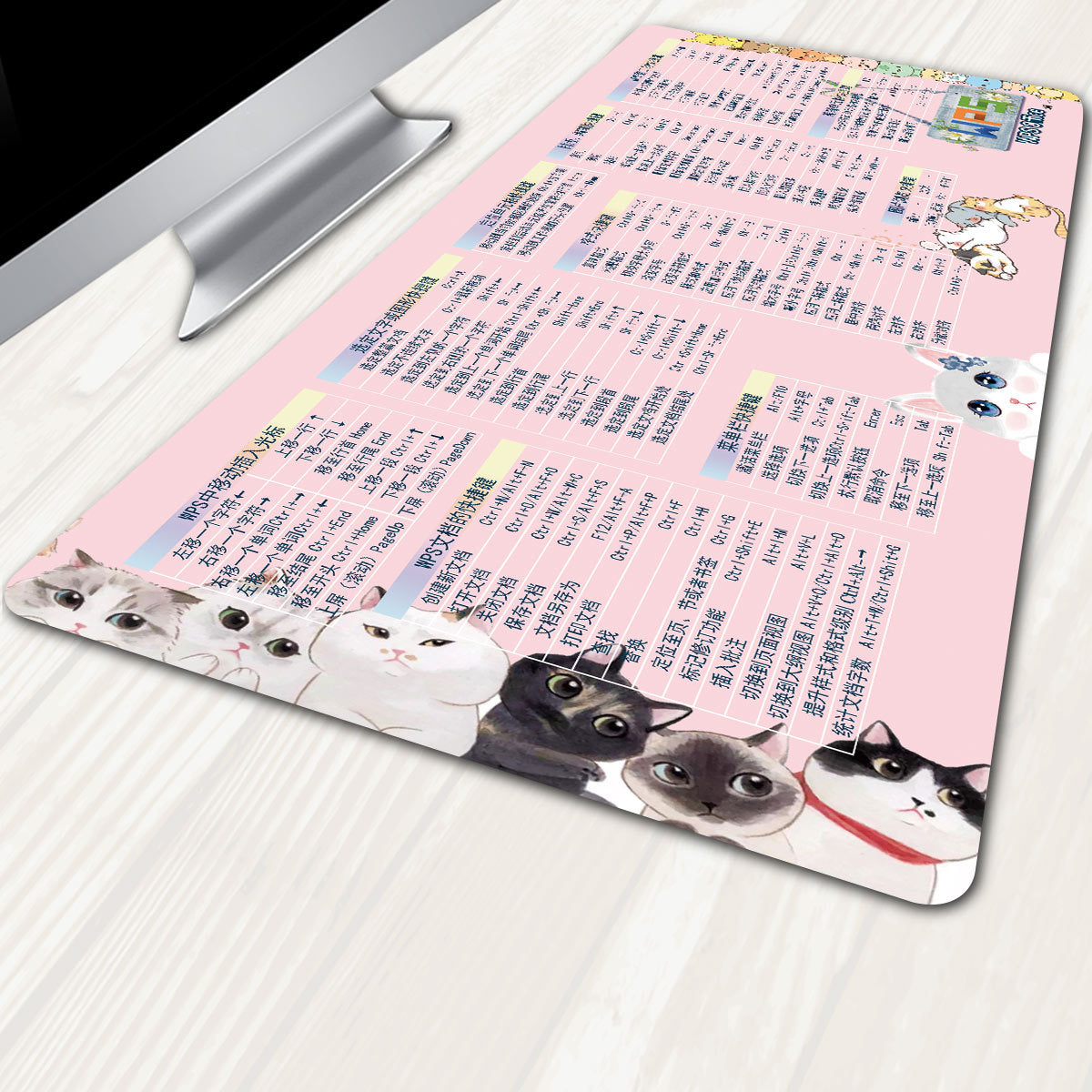 Mouse Pad Dropshipping Personalized Large English Shortcut Key Computer Office Use Cute Advertising Oversized Gaming Pad