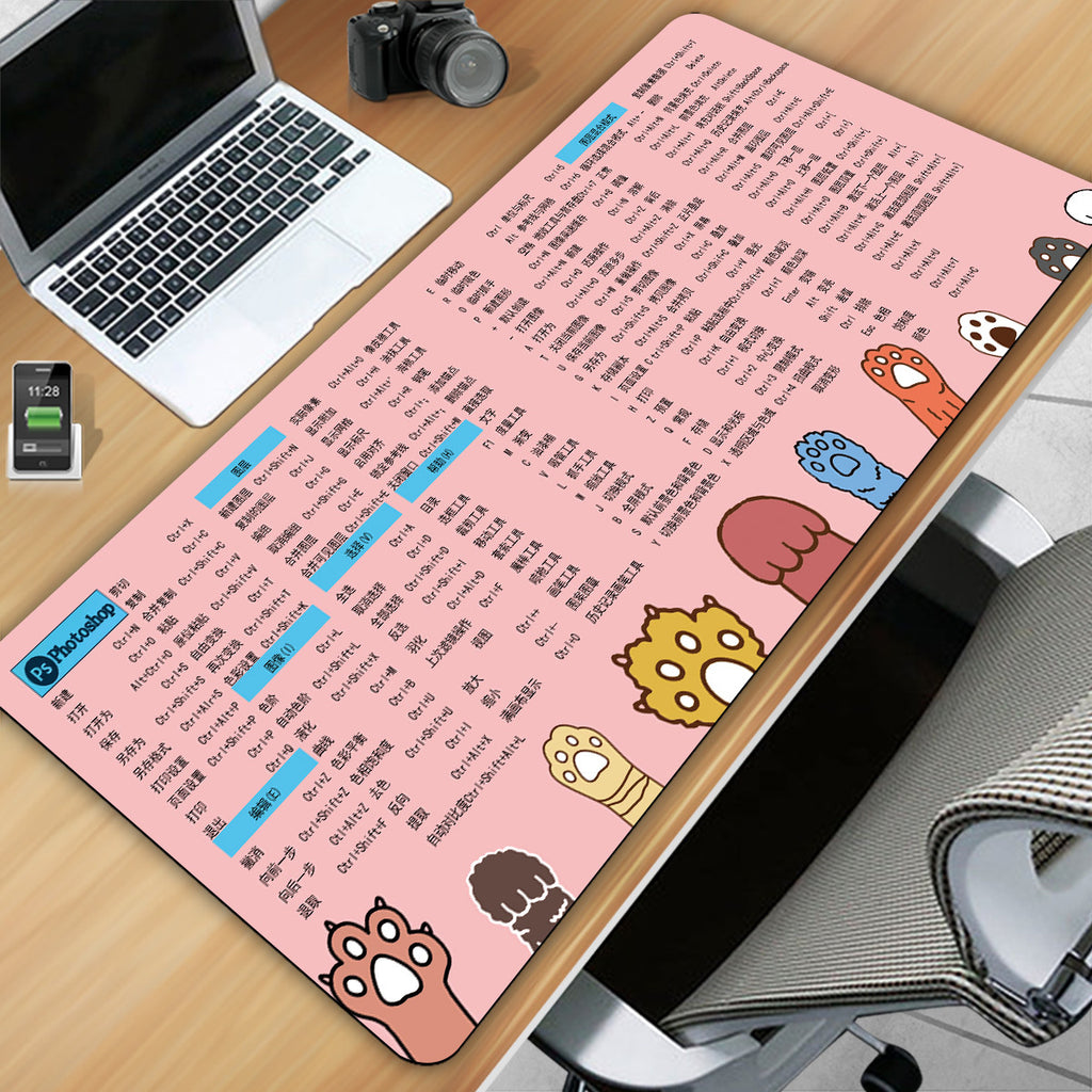 Mouse Pad Dropshipping Personalized Large English Shortcut Key Computer Office Use Cute Advertising Oversized Gaming Pad