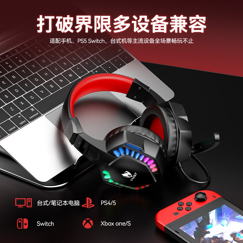 T-Wolf H120 Computer Headset Wired Gaming E-Sports Headset 3.5mm with Microphone High Quality Sound