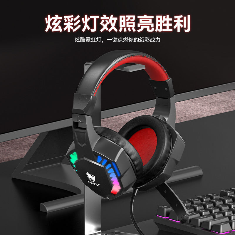 T-Wolf H120 Computer Headset Wired Gaming E-Sports Headset 3.5mm with Microphone High Quality Sound