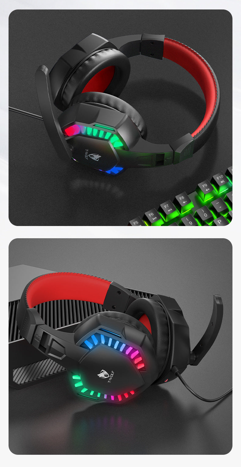 T-Wolf H120 Computer Headset Wired Gaming E-Sports Headset 3.5mm with Microphone High Quality Sound