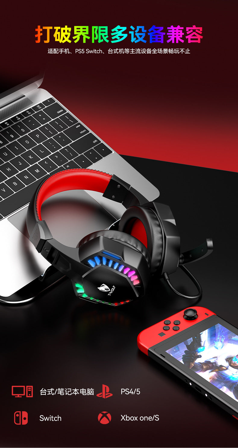 T-Wolf H120 Computer Headset Wired Gaming E-Sports Headset 3.5mm with Microphone High Quality Sound