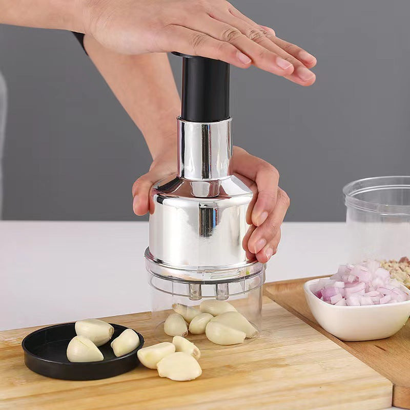 304 Stainless Steel Garlic Press Manual Garlic Crusher Chopper for Cutting Onions, Ginger, and Garlic Kitchen Tool Garlic Masher