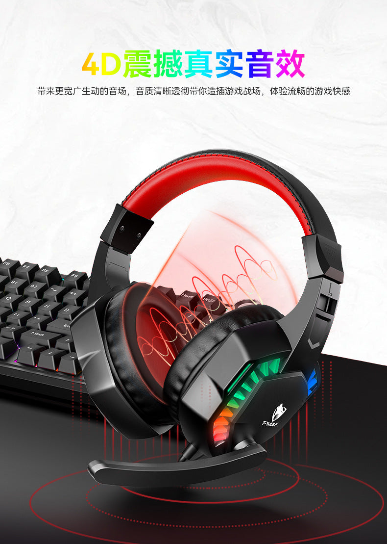 T-Wolf H120 Computer Headset Wired Gaming E-Sports Headset 3.5mm with Microphone High Quality Sound