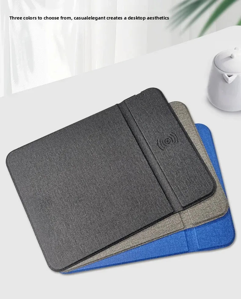 Cross-Border New Wireless Charging Mouse Pad Multifunctional Foldableing Stand 15W Mobile Phone Fast Charging Office Mouse Pad