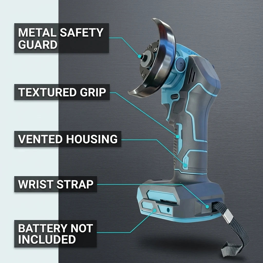 Wireless Angle Grinder Set Multifunctional Home Polishing Machine For Metal Cutting, Wood Polishing, Rust Removal And Polishing