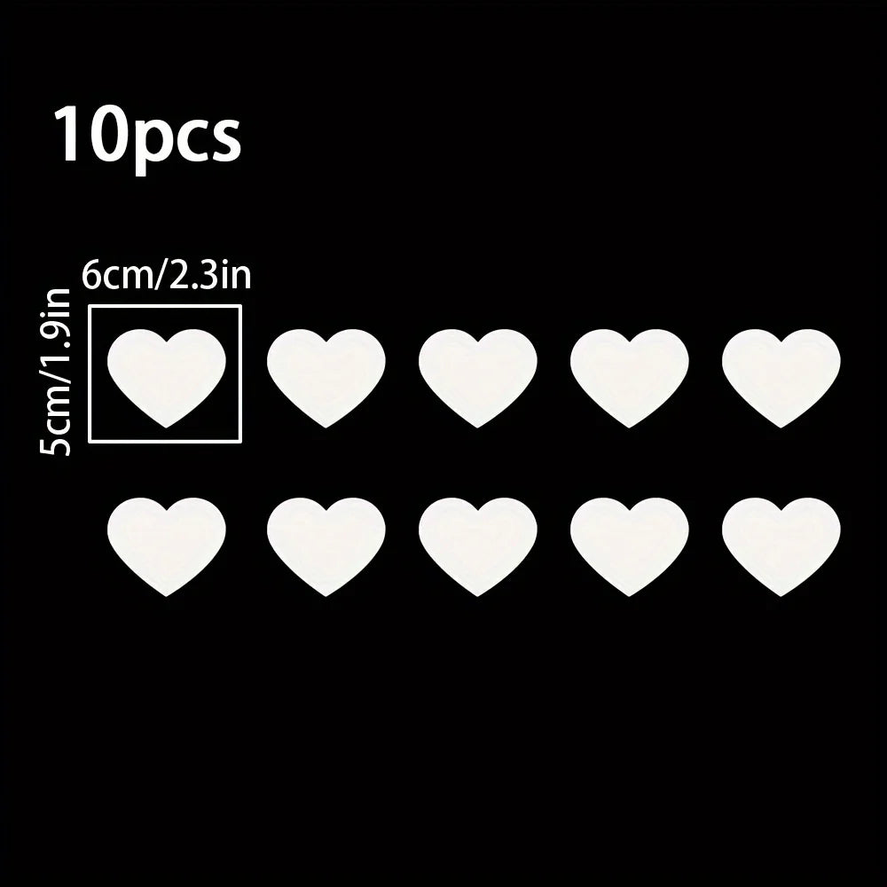 Heart-shaped Reflective Car Stickers, Used for Safe Driving at Night, Bumpers, and Warning Decorations on Motorcycle Helmets