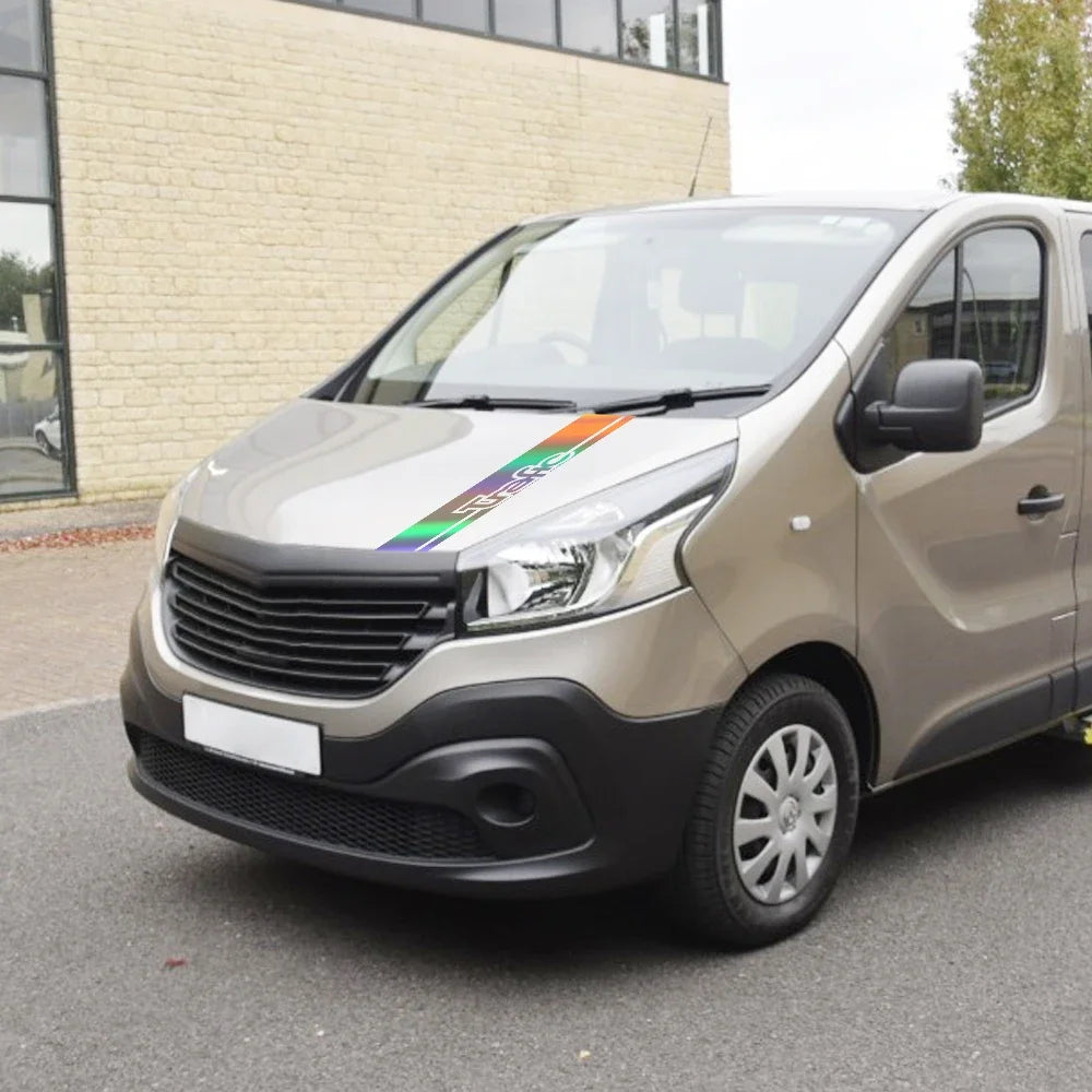 Van Bonnet Stripe Decal – Renault Trafic Style