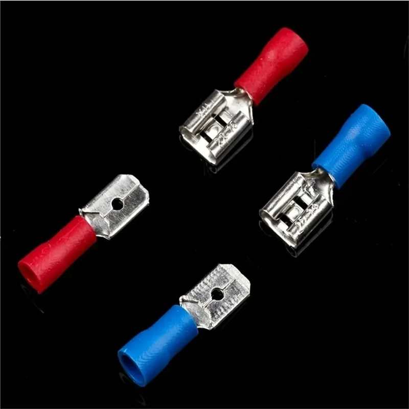 New Insulated Cable Connector Electrical Wire Crimp Spade Butt Ring Fork Set Ring Lugs Rolled Terminals Assorted Kit