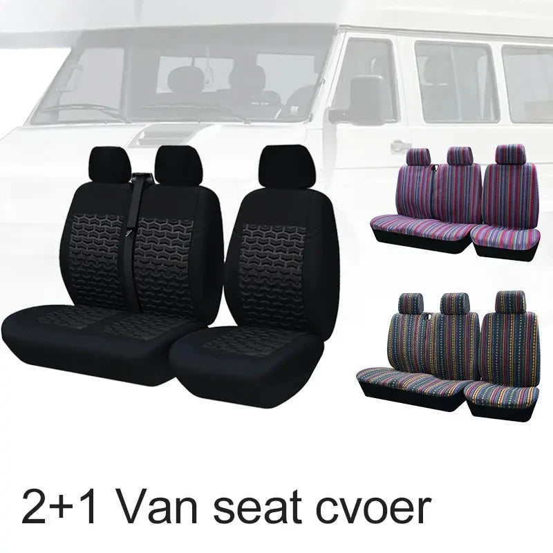 2+1 Van Truck Seat Covers Fit Universal Transporter/Van For Peugeot Boxer 250 For Gazelle 3302 For Sprinter 02 For Citroen Jumpy