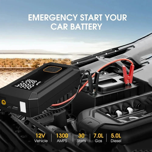 12 V Car Jump Starter with Tyre Inflator