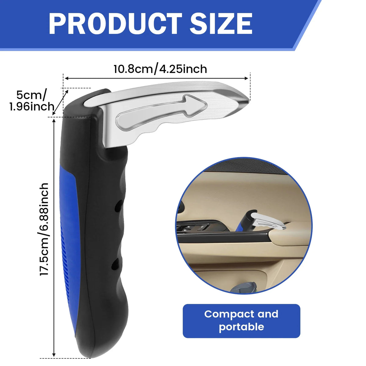 Non-Slip Car Door Handle Armrest Assist Grab Bar for Elderly Ergonomic Vehicle Support Handle Cane Aid Auto Safety Tool
