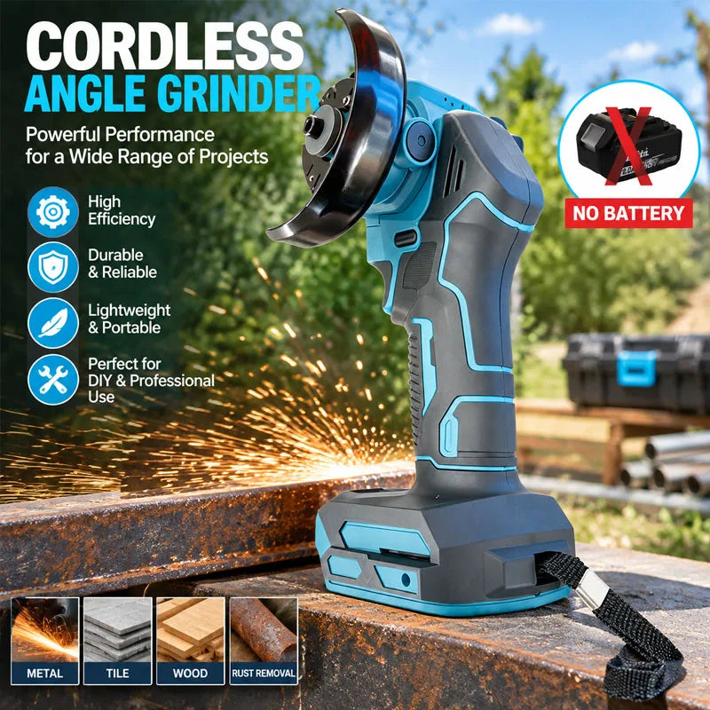 Wireless Angle Grinder Set Multifunctional Home Polishing Machine For Metal Cutting, Wood Polishing, Rust Removal And Polishing