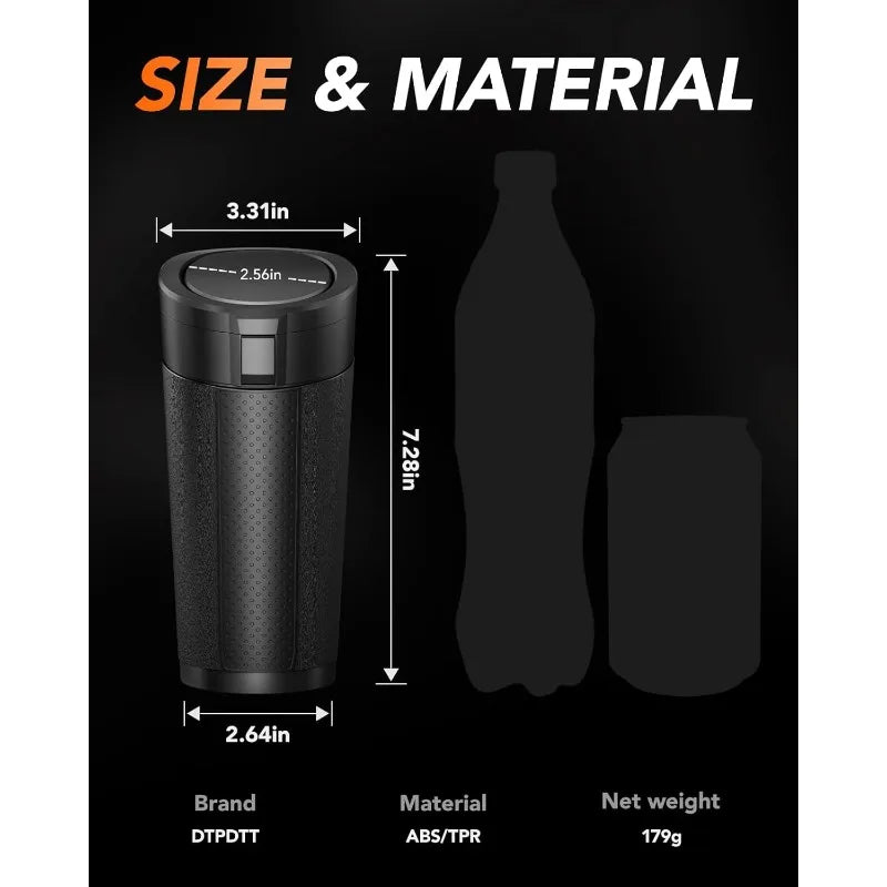 Car Trash Can (with Lid) Auto Dust Organizer with Garbage Bags Small Car Trash Bin Can Car Interior Rubbish Bag Car Accessories
