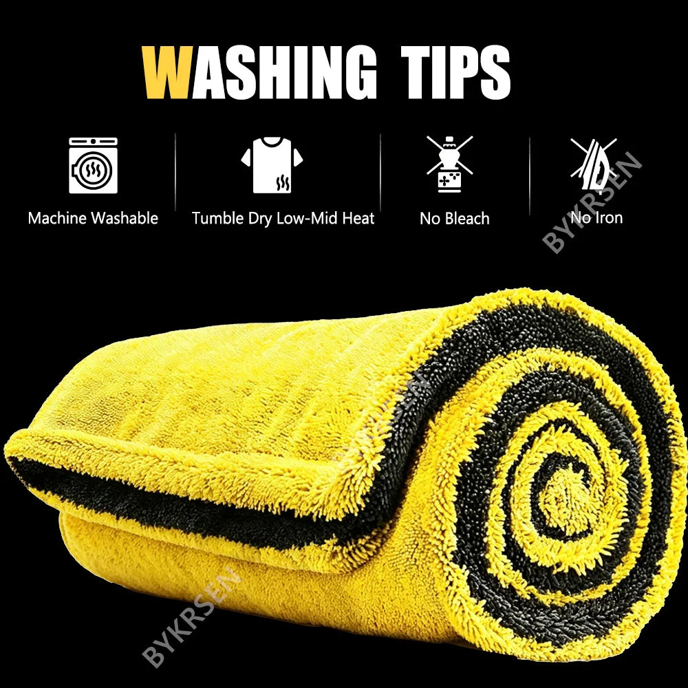1800 Microfiber Car Wash Towel Large Car Quick Drying Cloth Super Absorbent Car Window Cleaning Towel Thicken Car Detailing Rags