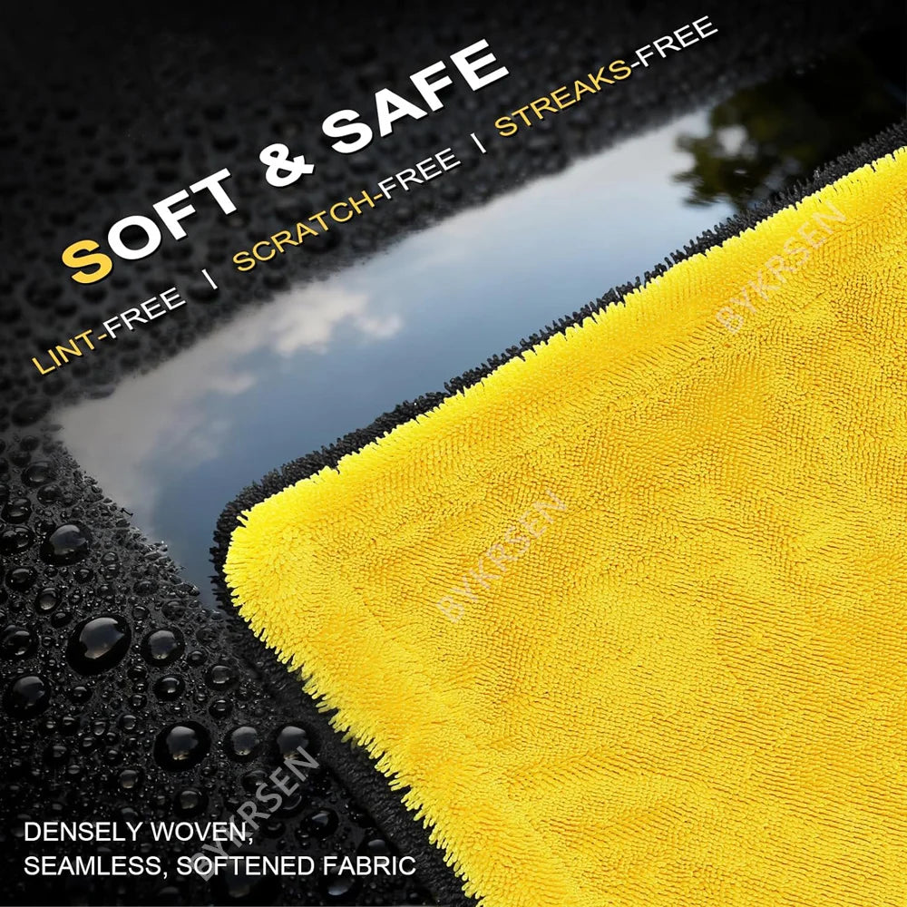 1800 Microfiber Car Wash Towel Large Car Quick Drying Cloth Super Absorbent Car Window Cleaning Towel Thicken Car Detailing Rags