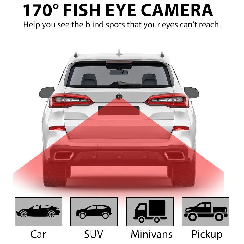 Fisheye Lens HD Reverse Camera CVBS AHD Full Night Vision Waterproof Universal Vehicle Rear View Safety Monitoring Device