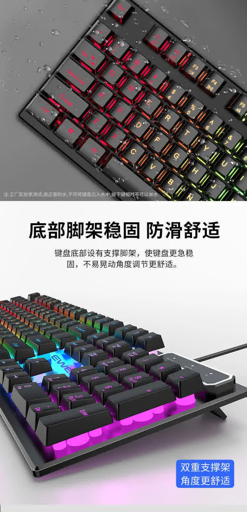 Carpbaba GX305A RGB USB Gaming Keyboard – 104 Keys
