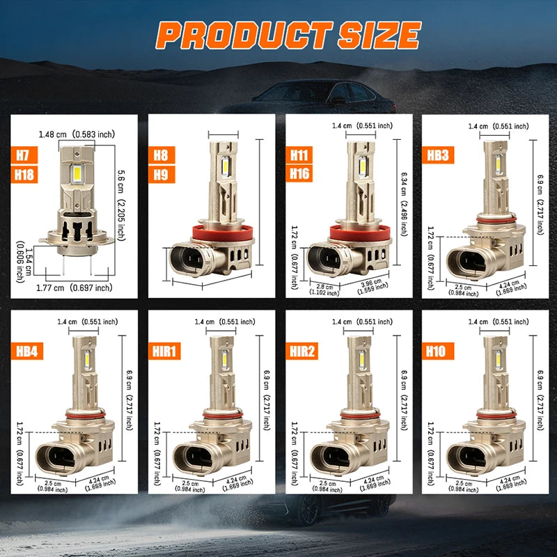 OSRAM Original H11 H8 H7 LED Headlamp Bulb Canbus Error Free 1:1 Car Lamp Plug&Play Turbo 9005 HB3 9006 HB4 H10 LED Headlight