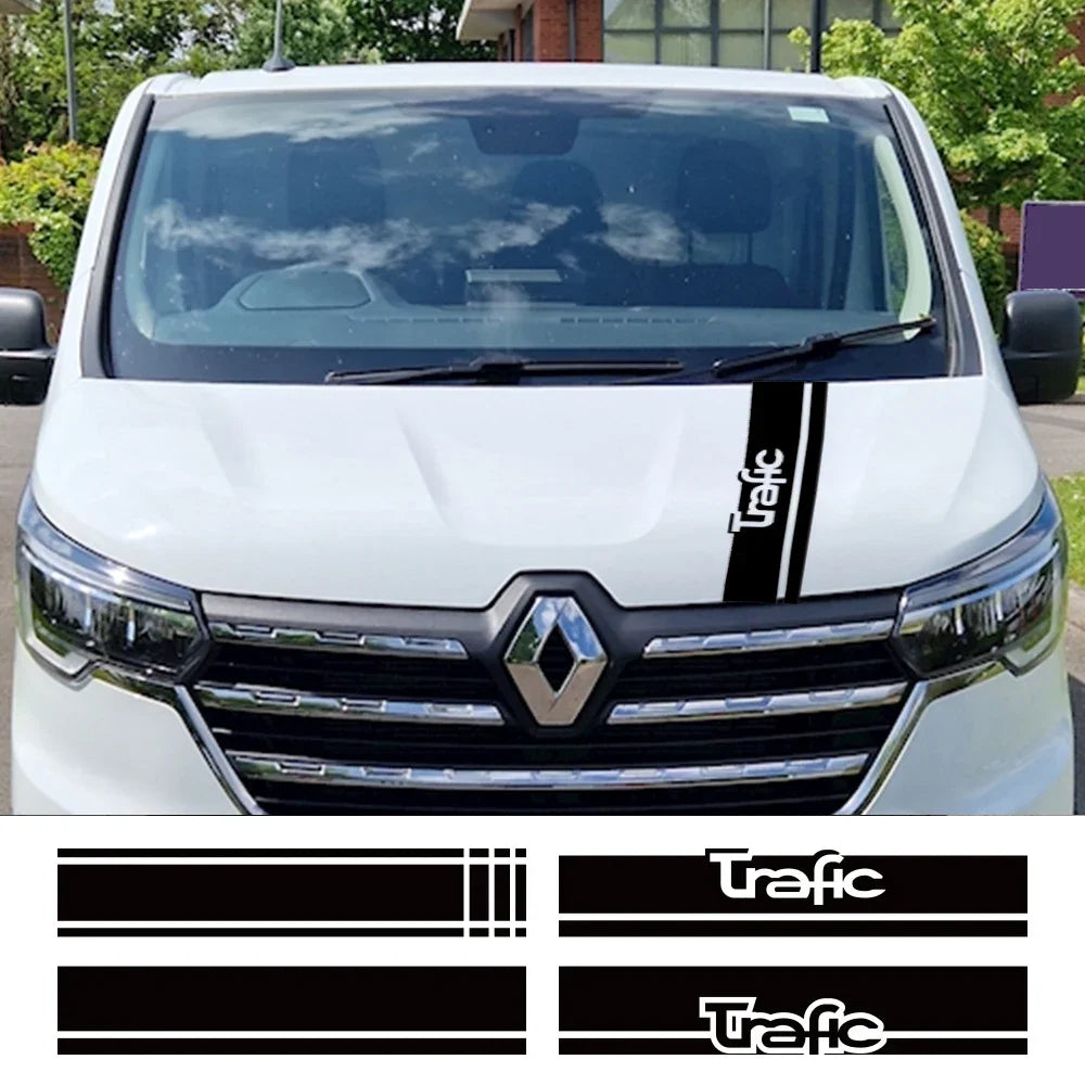 Van Bonnet Stripe Decal – Renault Trafic Style