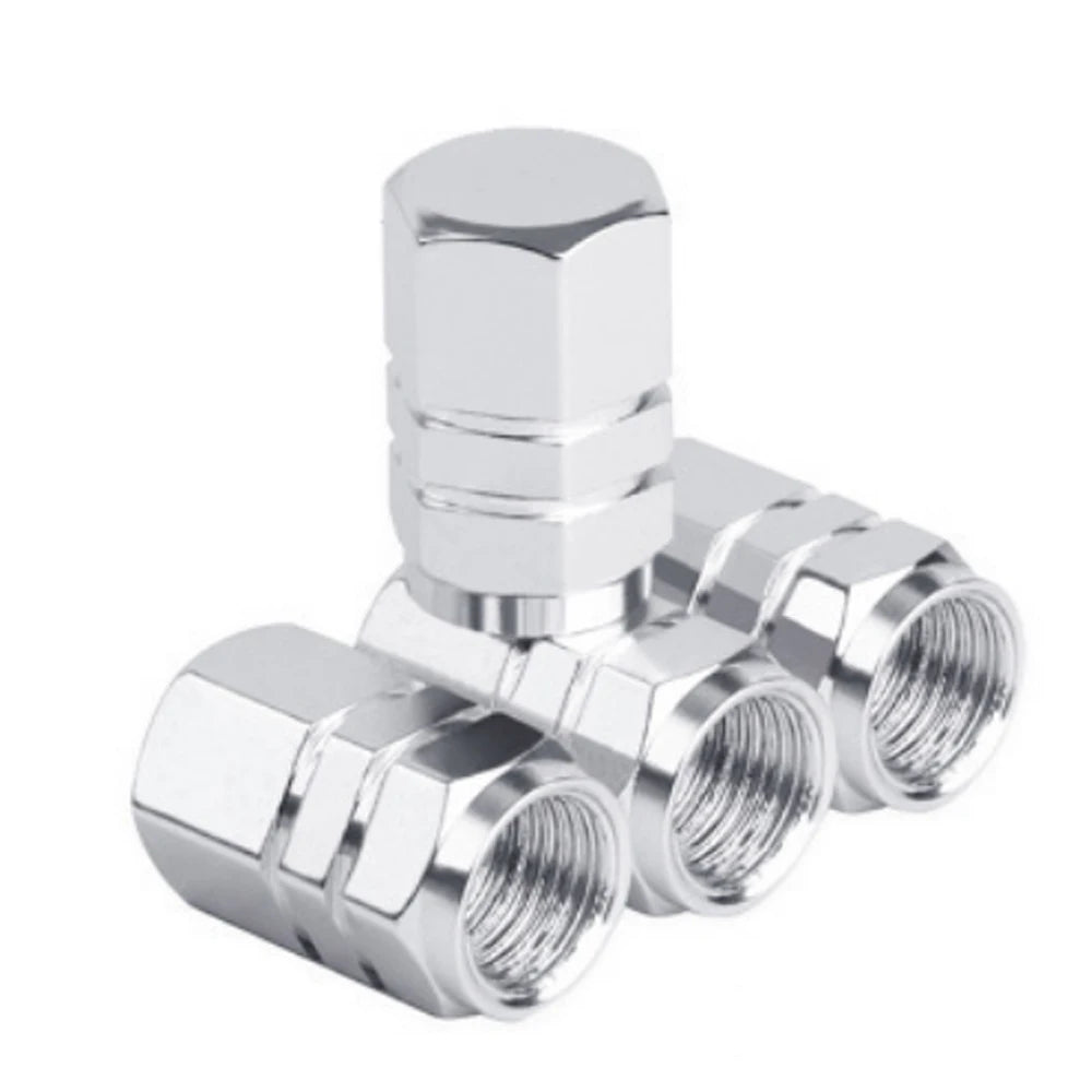 Aluminum Alloy Car Wheel Tire Valve Caps Tyre Rim Stem Covers Airdust Waterproof For Automobiles Motorcycles Trucks Bikes