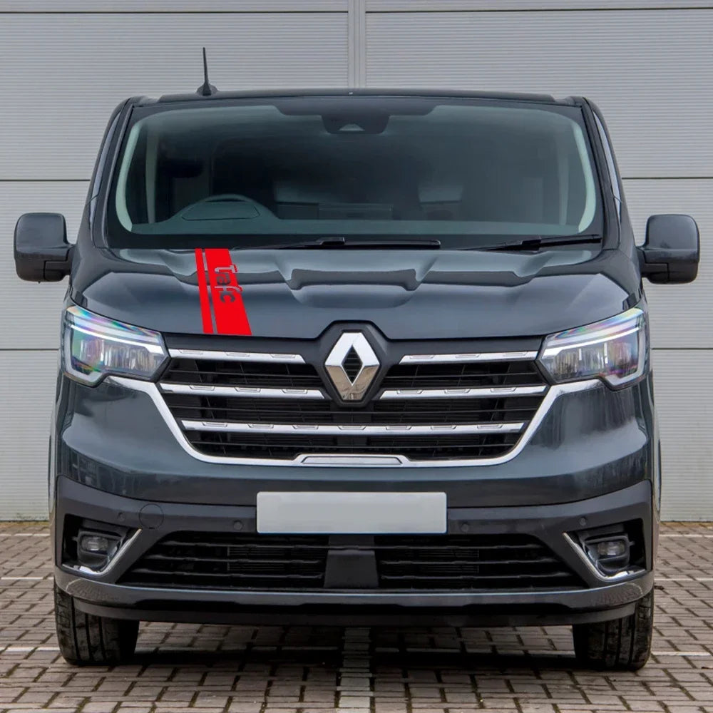 Van Bonnet Stripe Decal – Renault Trafic Style